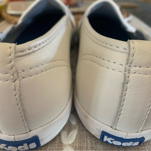 Keds Shoes Keds Womens Size 85 White Leather Slip On Tennis Shoes